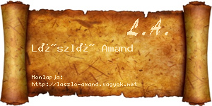 László Amand névjegykártya