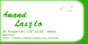 amand laszlo business card